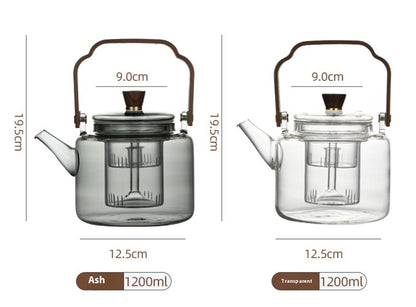 Borosilicate Glass Teapot · 1200 ml — Wudy Kitchen, image 3