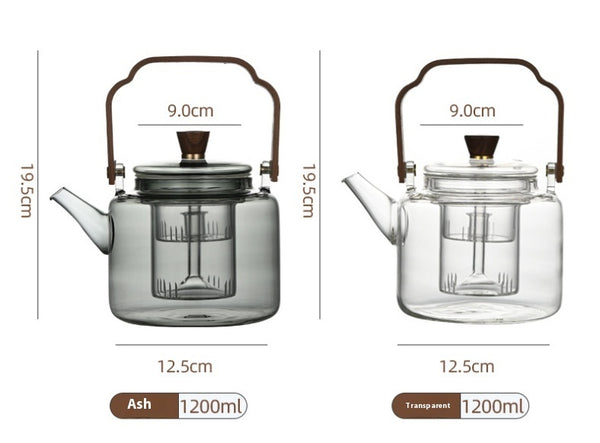 Wudy Kitchen Wudy Borosilicate Glass Teapot with Infuser — teapot — 45-degree angle, studio light
