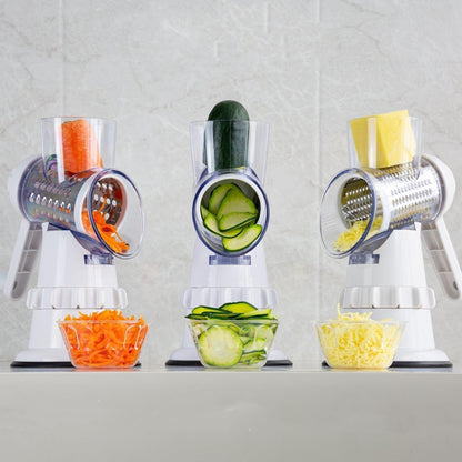 Modern Multi-Functional Manual Chopper | 3-Blade Kitchen Slicer