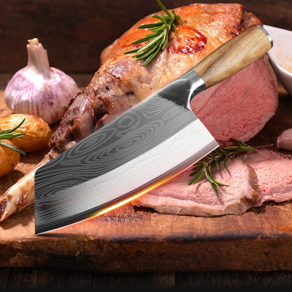 Wudy Kitchen Wudy Balmond Stainless Steel Knife — stainless steel blade, ergonomic handle — top-down view with context