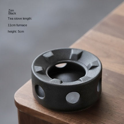 Ceramic Loop-Handled Teapot with Tea Stove – 350ml | Black / White