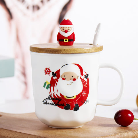 Santa Claus Christmas Tree Ceramic Cup Cartoon Mug