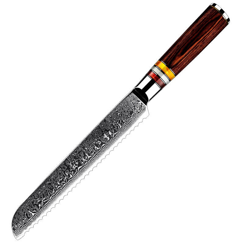 Damascus Steel Chef Knife - AUS10 Core