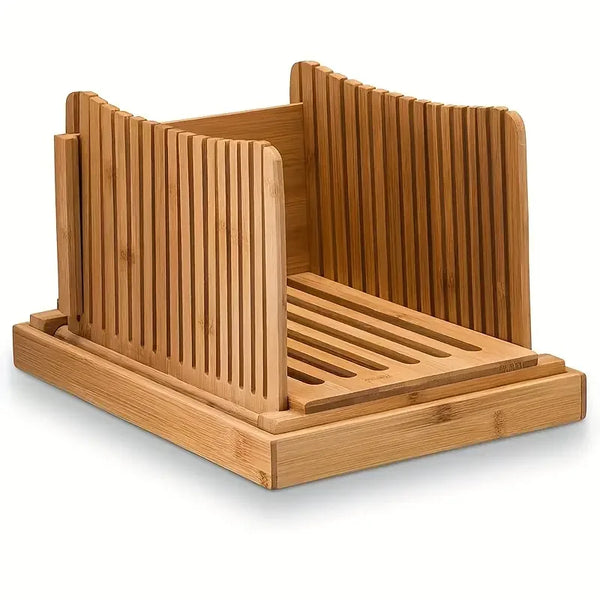 Foldable Bread Slicer - Precise Adjustable Slicing Control, Even and Consistent Results, Easy-To-Use Cutting Guide