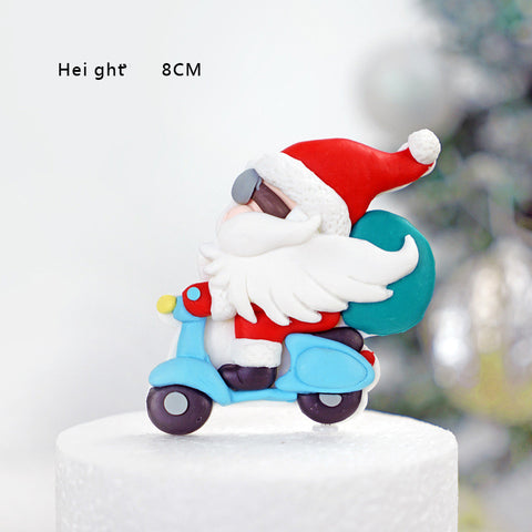 Christmas Cake Decoration Set – Santa, Tree, House & Gift Toppers