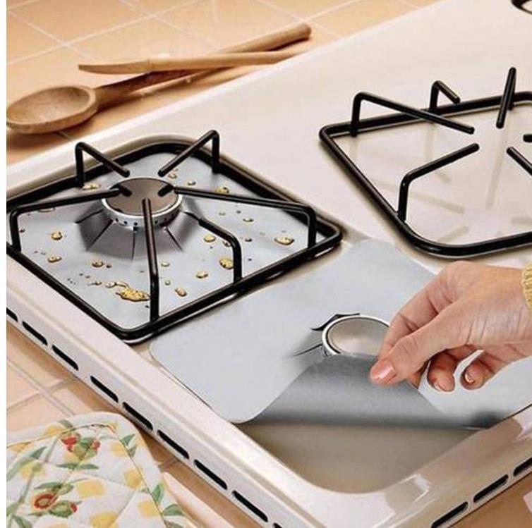 Foil around the burners, every week, never quite clean.