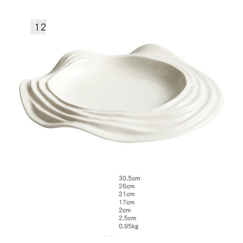Plate Ceramic Hotel Tableware Western Steak Pasta Plate Customized