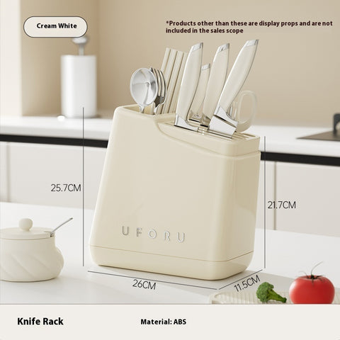 Universal Knife Rack with Built-In Sharpening Slots – ABS Body