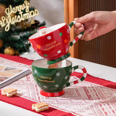 Christmas Ceramic Mug 500ml – Gingerbread Holiday Cup