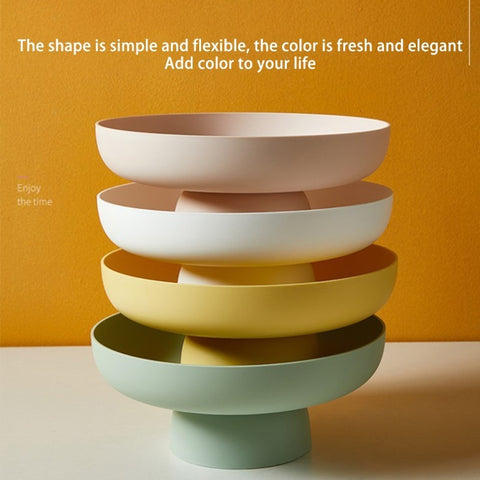 Modern Pedestal Serving Bowl in Pastel Colors