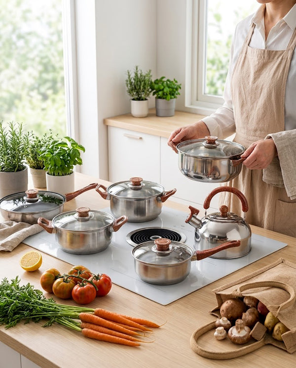 Stainless Cookware Set · 12-Piece
