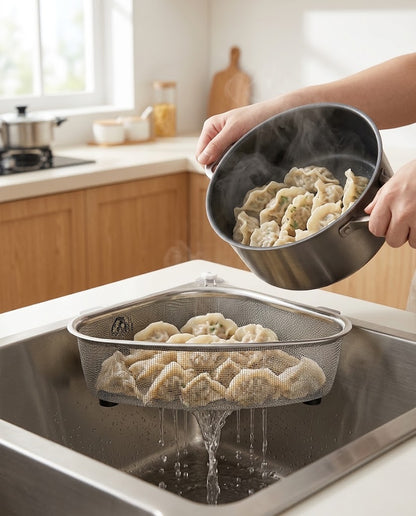 Stainless Steel Corner Sink Drain Basket