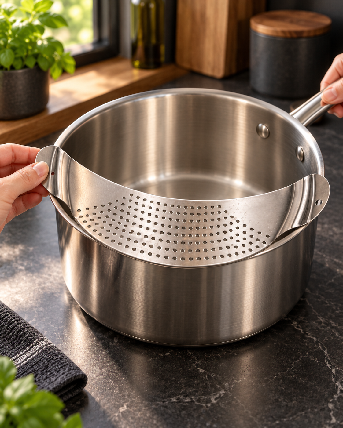 Stainless Steel Clip-On Pot Strainer