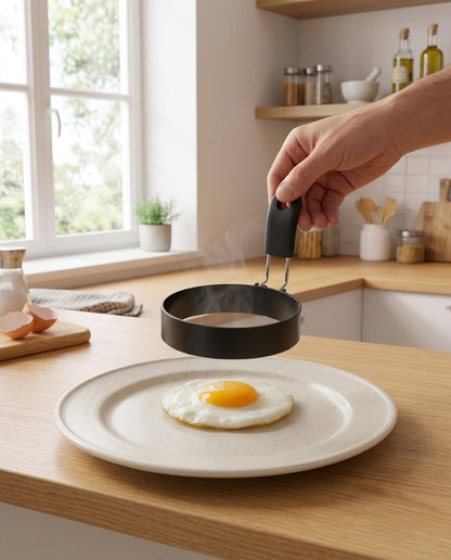 Stainless Steel Egg Ring with Anti-Scald Handle
