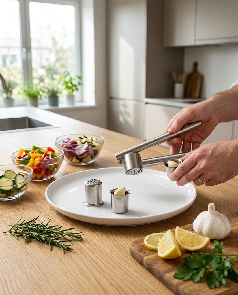 Stainless Steel Garlic Press