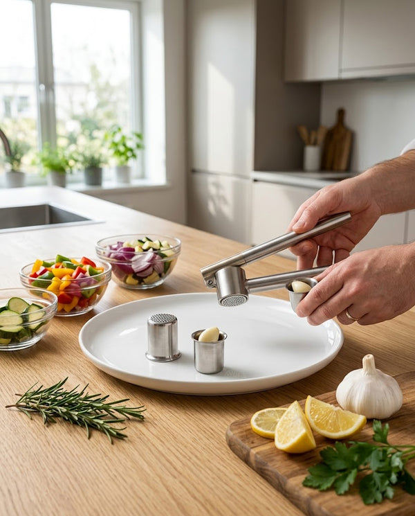 Stainless Steel Garlic Press