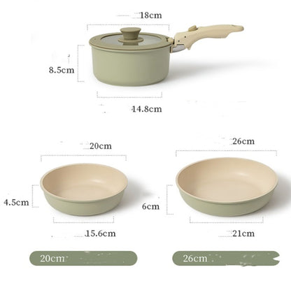 Wudy 4pc Smart Household Pan Set | Stackable Non-Stick Cookware