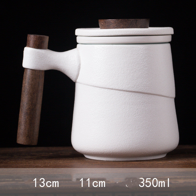 Ceramic Wooden Handle Tea Cup · 300 ml — Wudy Kitchen, image 5