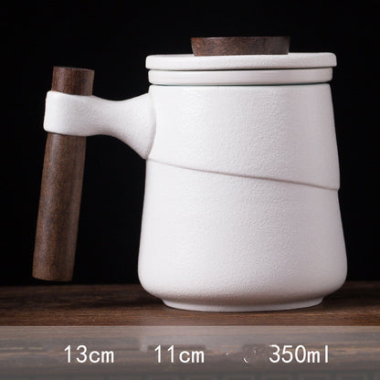 Ceramic Wooden Handle Tea Cup · 300 ml — Wudy Kitchen, image 5