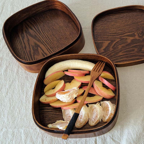 Wudy Wooden Double Large Lunch Box