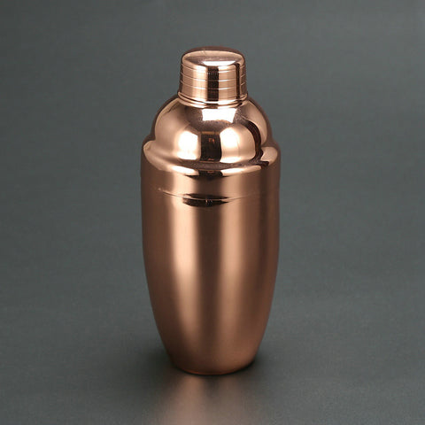 Stainless Steel Cocktail Shaker – 600ml Professional Mixer (Silver, Gold, Rose Gold, Black)