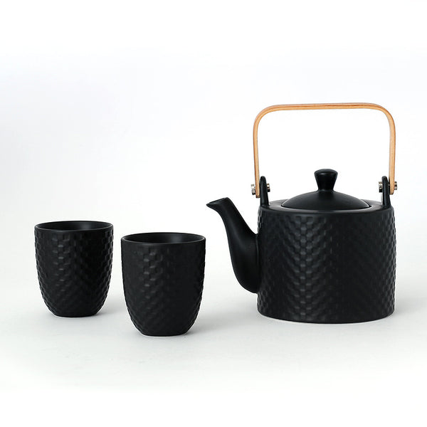 Wudy Kitchen — Modern Style Luxury Tea Set with Stand (1 Pot + 6 Cups)