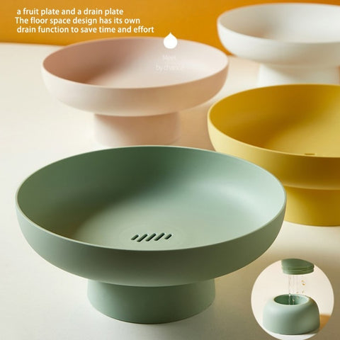 Modern Pedestal Serving Bowl in Pastel Colors