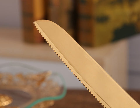 Gold Zinc Alloy Cake & Pizza Server Set – 2 Pieces