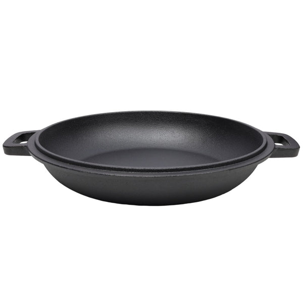 Wudy Kitchen — One In One Pre Seasoned Cast Iron Dutch Oven With Dual Handles, Outdoor Camping Deep Pot, With 2 Silicone Handle Covers, Banned Platform Temu