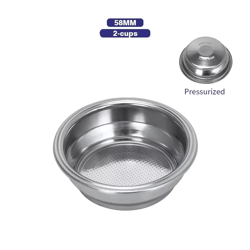 51Mm 54Mm 58MM Coffee Filter Basket Stainless Steel Replacement Basket for Portafilter Espresso Machine Barista Accessories
