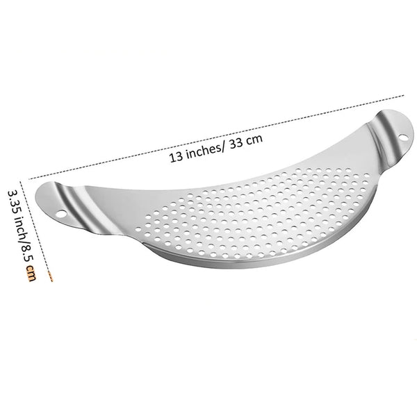 Stainless Steel Pot Strainer with Handle Kitchen Pasta Strainer Colander Insert Drainer for Different Pot Pan JT170