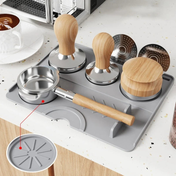 Silicone Espresso Tamping Mat Non Slip Holder Pad Coffee Press Cushion Tools Home Coffee Tamp Station Mat for Cafe