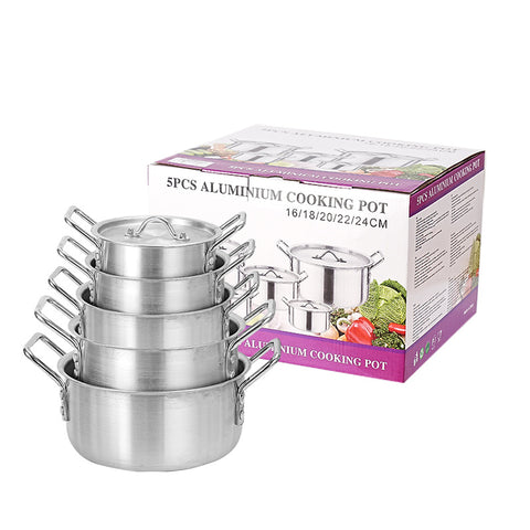 Modern Aluminum Cookware Set (5-Piece / 7-Piece)
