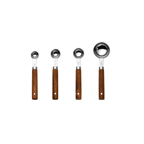 Stainless Steel Measuring Cup with Wooden Handle