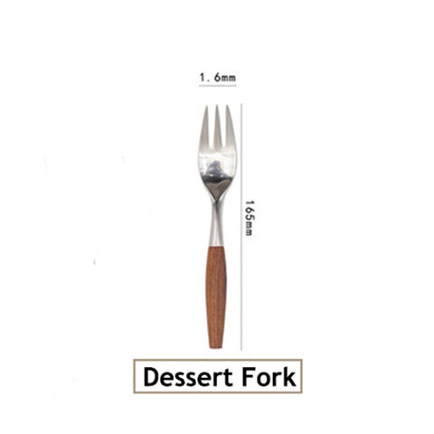 Stainless Steel Cutlery Set with Wooden Handle