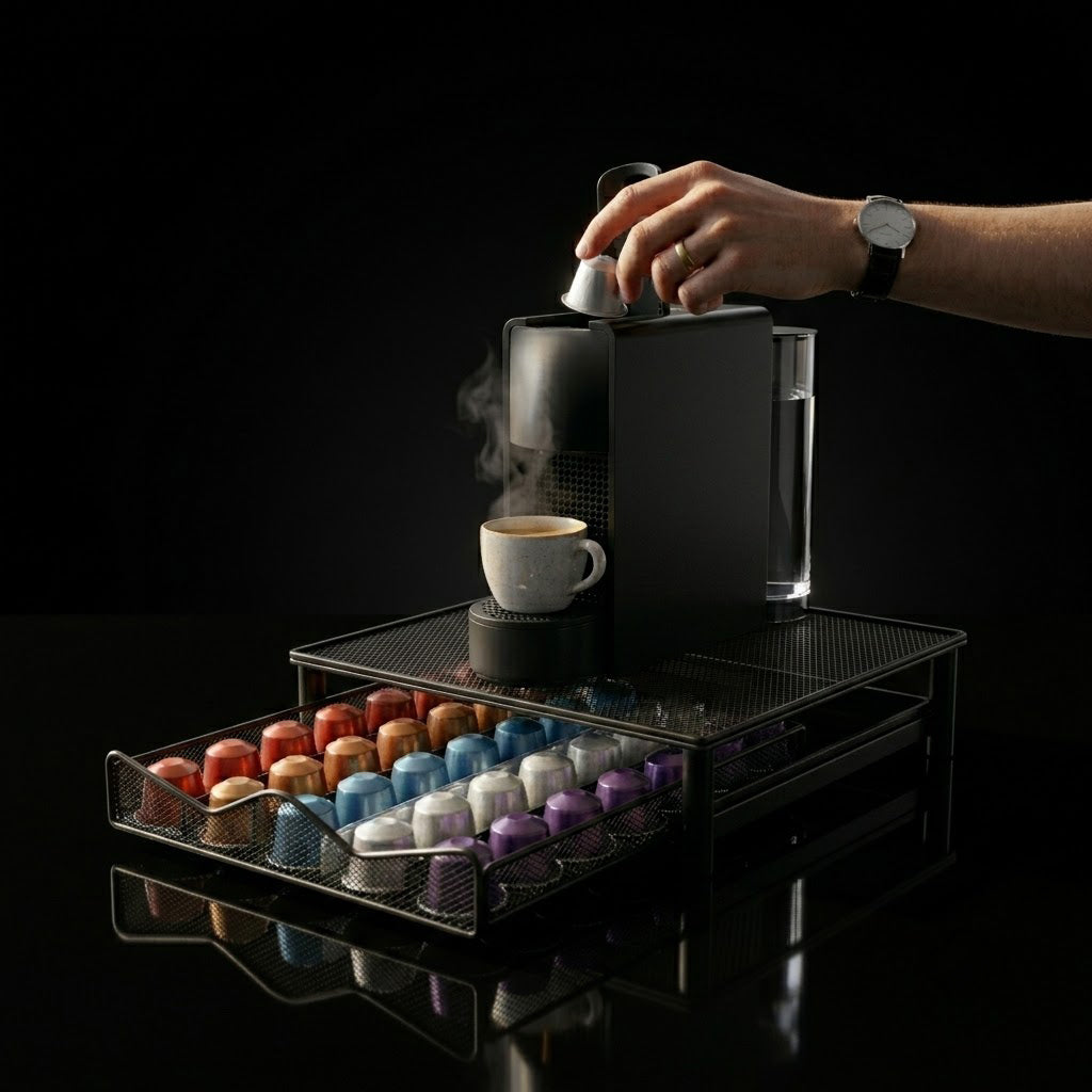 Coffee Capsule Drawer · 40 Pods
