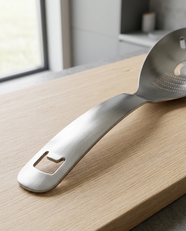 Stainless Steel Food Garlic Masher Spoon Kitchen Gadget