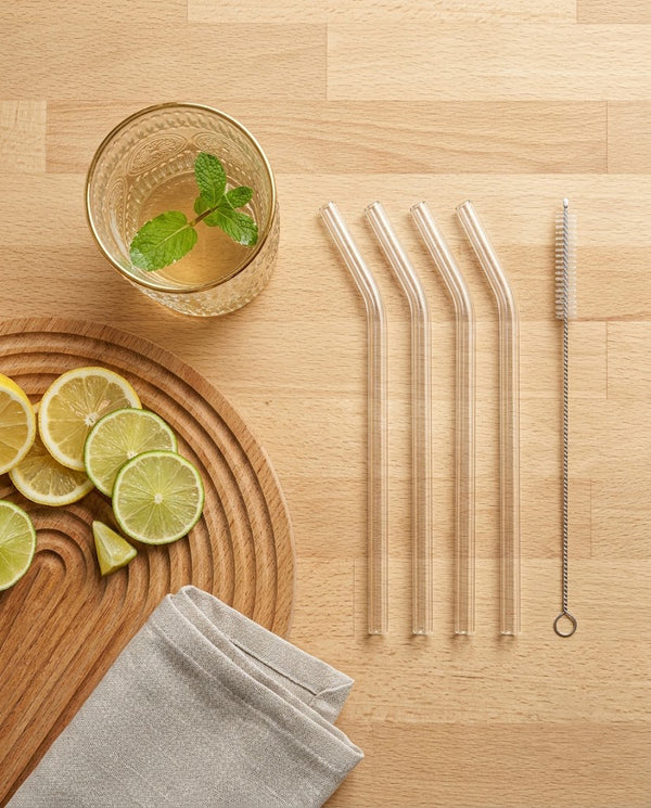 Heat-Resistant Glass Straws · Set with Brush — Wudy Kitchen, image 3