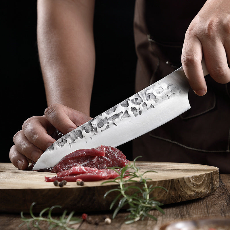 Hand-Forged Stainless Knives · 7-Piece — Wudy Kitchen, image 4