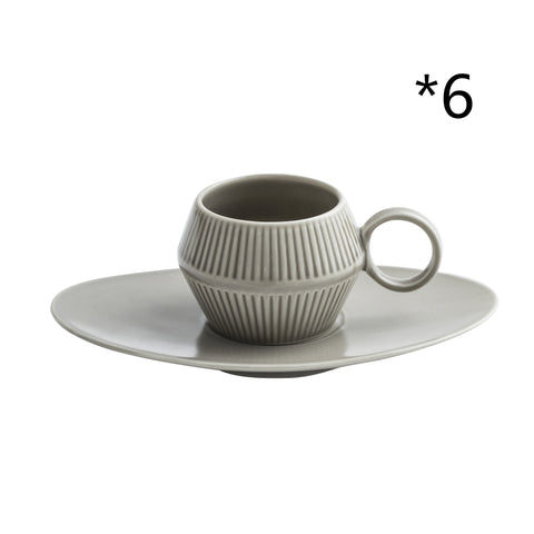 120ml Nordic Ceramic Espresso Cup with Saucer