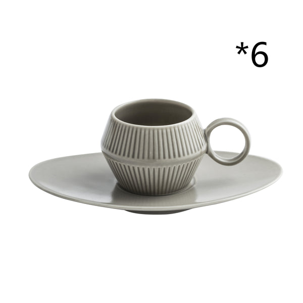 Wudy Kitchen — 120ml Nordic Ceramic Espresso Cup with Saucer