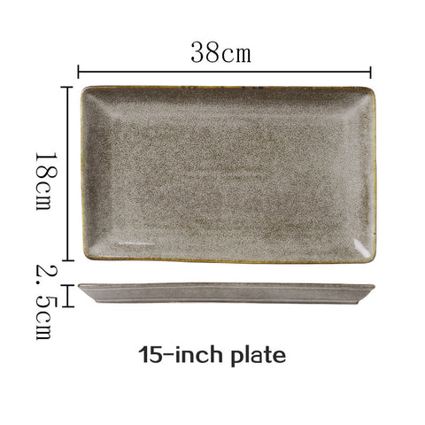 Luxury Porcelain Dinner Plate – Stone Grey Design
