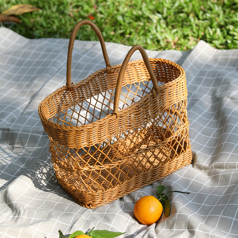 Picnic Basket with Handle — Harvest Series by Wudy