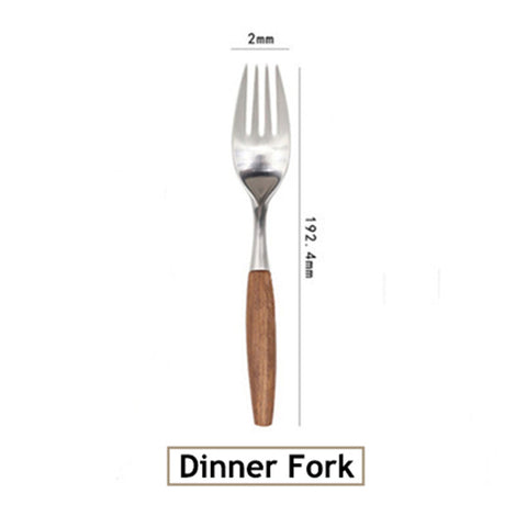 Stainless Steel Cutlery Set with Wooden Handle