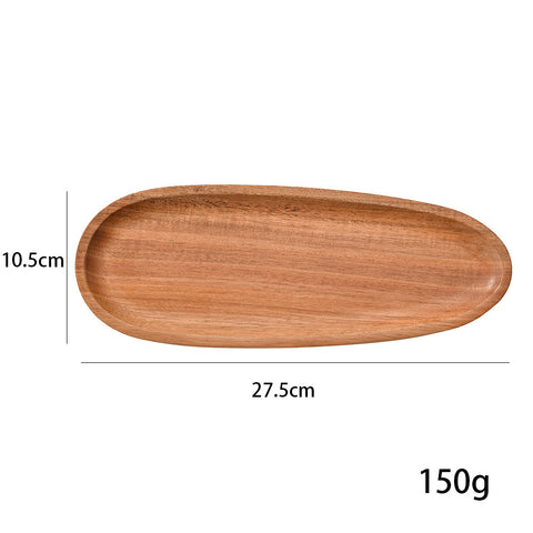Handcrafted Wooden Serving Plate – Natural Acacia Wood Tableware (Multiple Sizes)