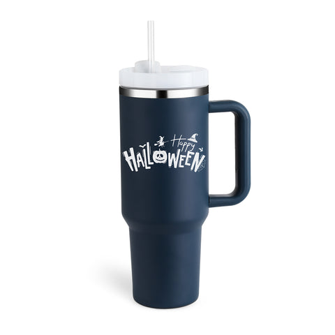 Stainless Steel Insulated Tumbler with Handle & Straw