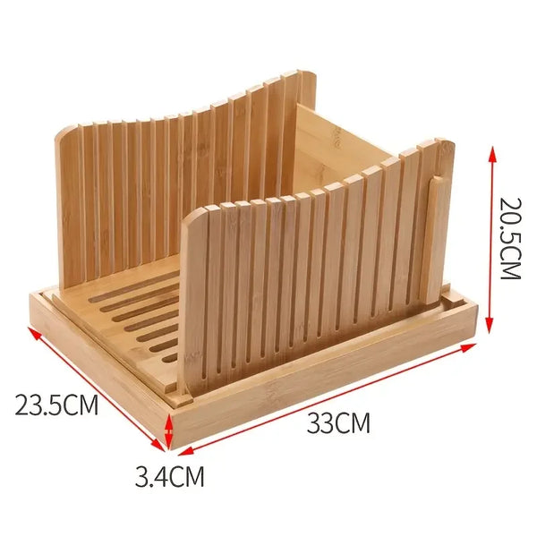 Foldable Bread Slicer - Precise Adjustable Slicing Control, Even and Consistent Results, Easy-To-Use Cutting Guide