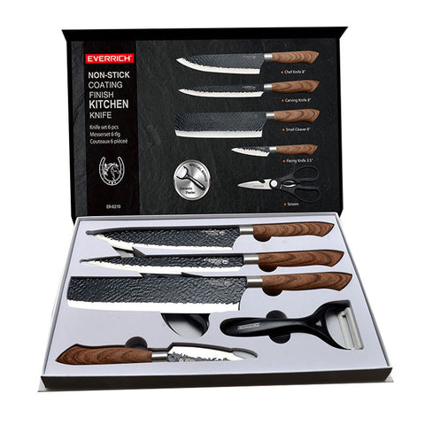 Premium Forged Kitchen Knife & Prep Set (6-Piece)
