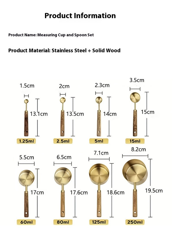 8-Piece Stainless Measuring Set