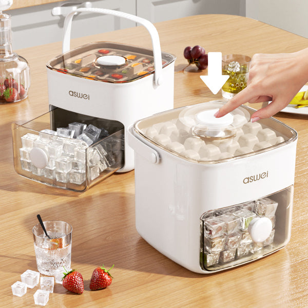 Wudy Kitchen Wudy Press Ice Cube Maker — food-grade silicone, BPA-free — lifestyle scene — kitchen setting